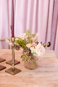G'old Hollywood Petite Pleated Glass Centerpiece