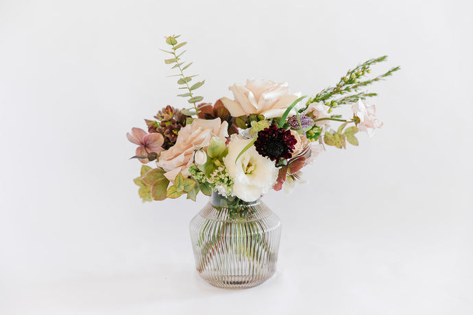 G'old Hollywood Petite Pleated Glass Centerpiece